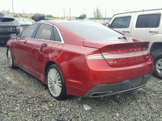 3LN6L5E94HR638040 - 2017 LINCOLN MKZ RESERV RED photo 3