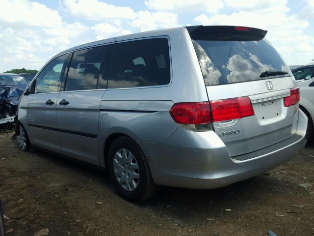 5FNRL38218B079777 - 2008 HONDA ODYSSEY LX SILVER photo 3