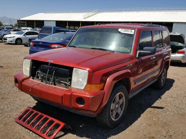 1J8HH48N46C203539 - 2006 JEEP COMMANDER წითელი ფოტო 2