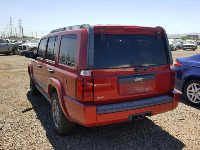 1J8HH48N46C203539 - 2006 JEEP COMMANDER წითელი ფოტო 3