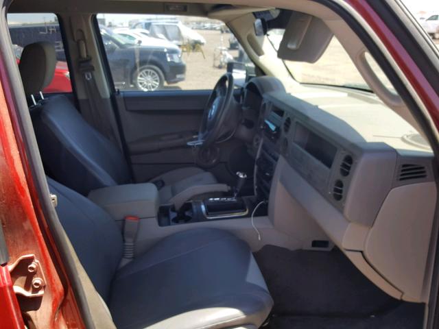 1J8HH48N46C203539 - 2006 JEEP COMMANDER წითელი ფოტო 5