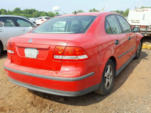 YS3FB45S041033059 - 2004 SAAB 9-3 LINEAR RED photo 4