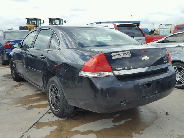 2G1WB58K679180309 - 2007 CHEVROLET IMPALA LS BLACK photo 3