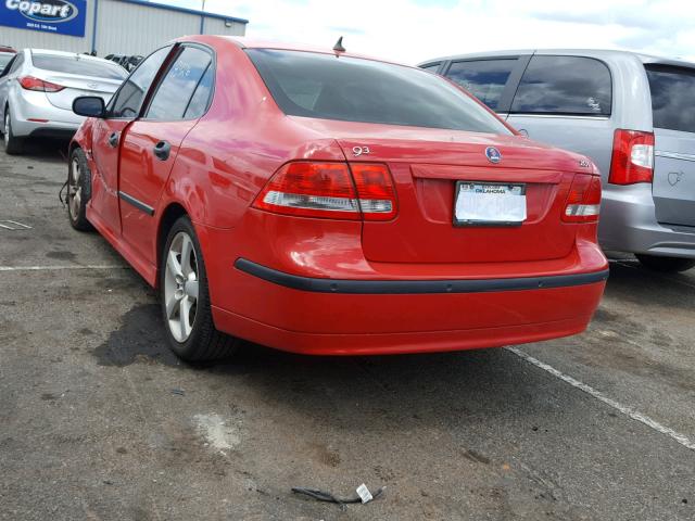 YS3FD49Y741058436 - 2004 SAAB 9-3 ARC RED photo 3