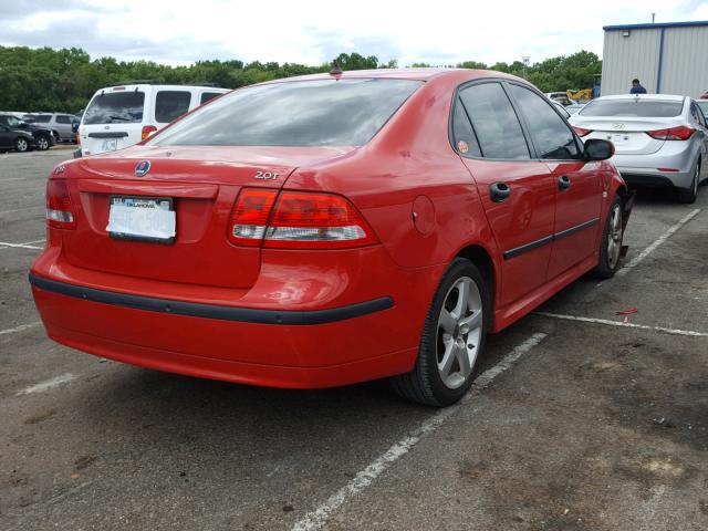 YS3FD49Y741058436 - 2004 SAAB 9-3 ARC RED photo 4