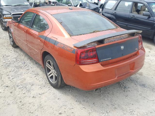 2B3KA53H36H215298 - 2006 DODGE CHARGER R/ ORANGE photo 3