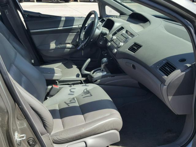 2HGFA16988H344350 - 2008 HONDA CIVIC EXL SILVER photo 5