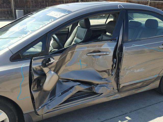 2HGFA16988H344350 - 2008 HONDA CIVIC EXL SILVER photo 9