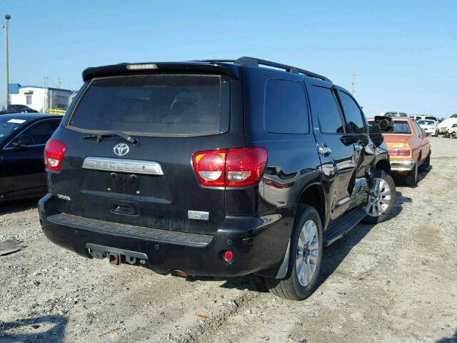 5TDZY67A58S012946 - 2008 TOYOTA SEQUOIA PL BLACK photo 4