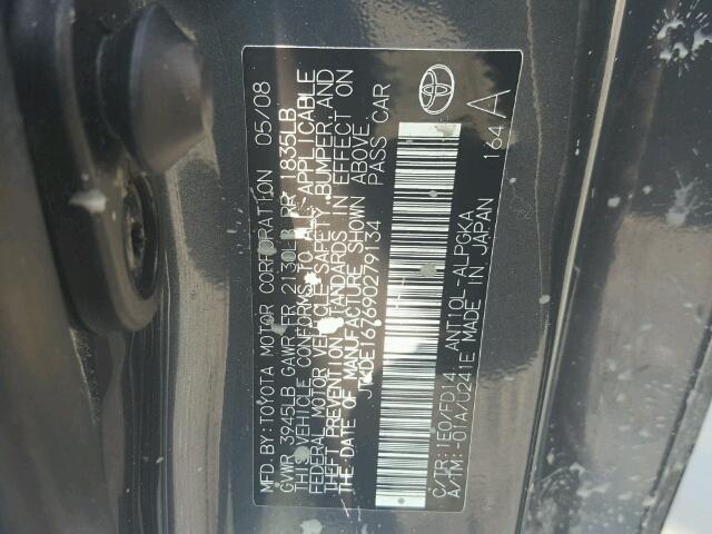 JTKDE167690279134 - 2009 TOYOTA SCION TC 银色 照片 10