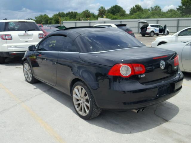 WVWDA71F27V049997 - 2007 VOLKSWAGEN EOS 2.0T S BLACK photo 3