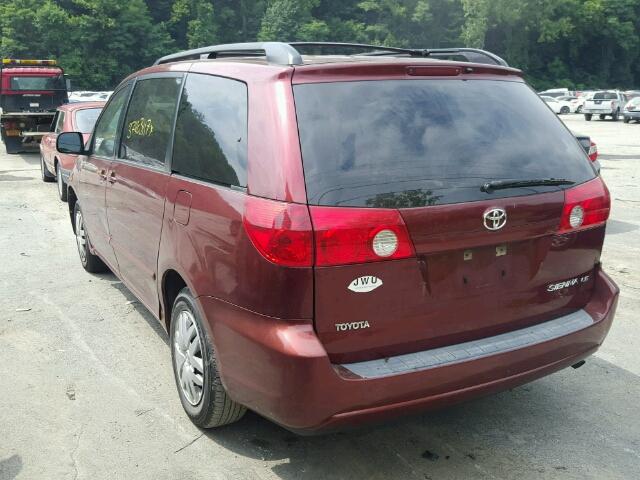 5TDZA23C26S402940 - 2006 TOYOTA SIENNA CE RED photo 3