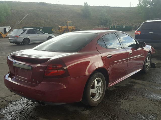 2G2WP522541348974 - 2004 PONTIAC GRAND PRIX წითელი ფოტო 4