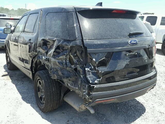 1FM5K8AR5HGB65598 - 2017 FORD EXPLORER P BLACK photo 3