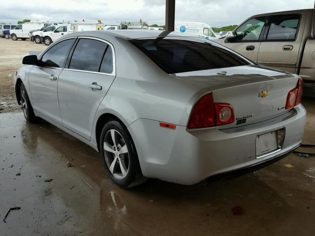 1G1ZC5EU6BF364083 - 2011 CHEVROLET MALIBU 1LT SILVER photo 3