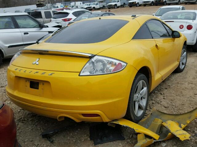 4A3AK24F59E025725 - 2009 MITSUBISHI ECLIPSE GS YELLOW photo 4