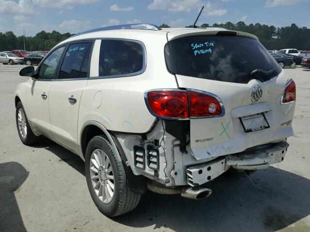5GALRBED7AJ238810 - 2010 BUICK ENCLAVE CX WHITE photo 3