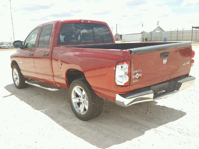 1D7HU18N78S604969 - 2008 DODGE RAM 1500 RED photo 3