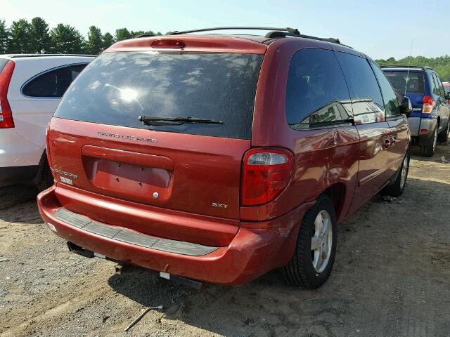 2D4GP44L56R786322 - 2006 DODGE GRAND CARA RED photo 4