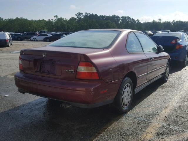 1HGCD7225RA014848 - 1994 HONDA ACCORD DX MAROON photo 4