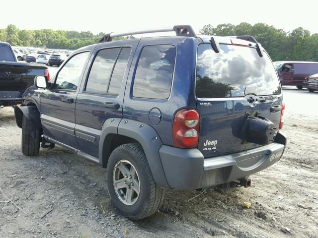 1J8GL38K66W123698 - 2006 JEEP LIBERTY RE BLUE photo 3