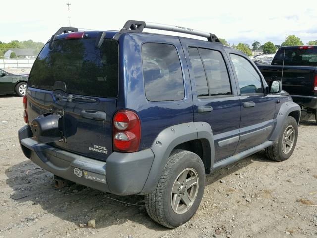 1J8GL38K66W123698 - 2006 JEEP LIBERTY RE BLUE photo 4