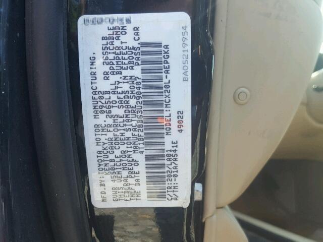 4T1BF28B63U290407 - 2003 TOYOTA AVALON XL Қара фото 10