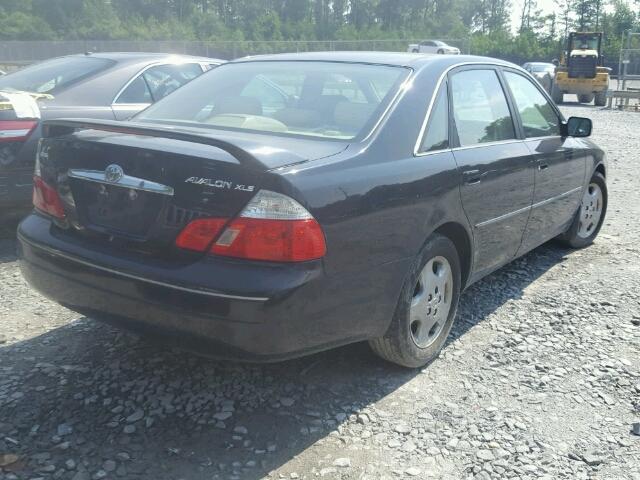 4T1BF28B63U290407 - 2003 TOYOTA AVALON XL BLACK photo 4