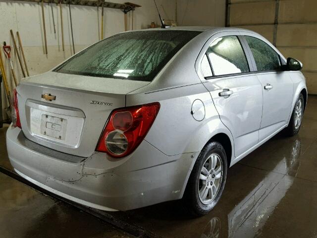 1G1JB5SH6C4128392 - 2012 CHEVROLET SONIC LS SILVER photo 4