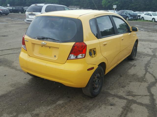 KL1TD66616B537299 - 2006 CHEVROLET AVEO BASE Сары фото 4