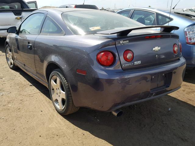 1G1AM18B667648214 - 2006 CHEVROLET COBALT SS PURPLE photo 3