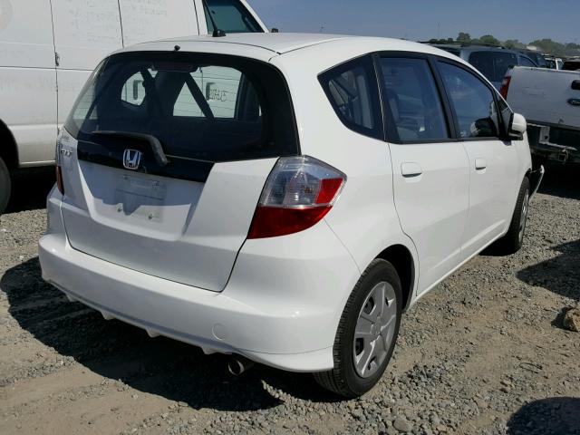 JHMGE8H35DC058198 - 2013 HONDA FIT WHITE photo 4