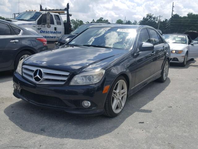 WDDGF54X18R036424 - 2008 MERCEDES-BENZ C 300 BLACK photo 2