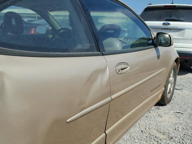 1G2WP12K0YF295236 - 2000 PONTIAC GRAND PRIX GOLD photo 9