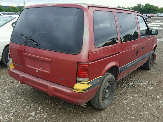 2P4GH2534RR564092 - 1994 PLYMOUTH VOYAGER MAROON photo 4