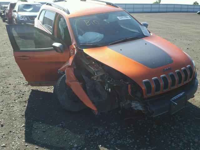 1C4PJMBS3FW511158 - 2015 JEEP CHEROKEE T ORANGE photo 1