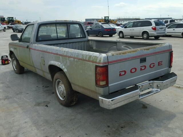 1B7HL26X0NS516252 - 1992 DODGE DAKOTA SILVER photo 3