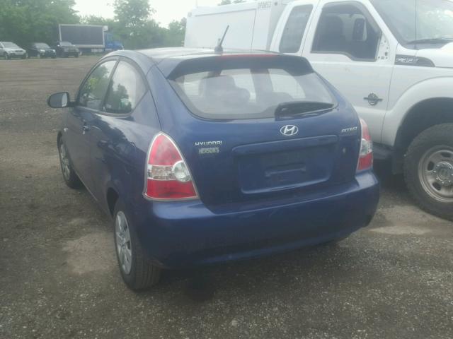 KMHCM3AC7AU184936 - 2010 HYUNDAI ACCENT BLU BLUE photo 3