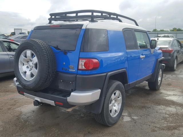 JTEBU11F68K018956 - 2008 TOYOTA FJ CRUISER BLUE photo 4