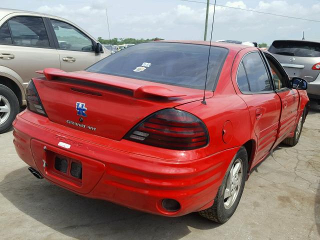 1G2NE52EXXC518823 - 1999 PONTIAC GRAND AM S RED photo 4