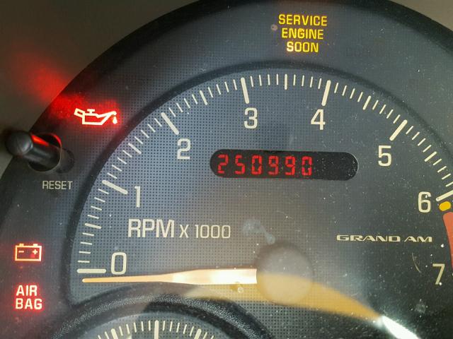 1G2NE52EXXC518823 - 1999 PONTIAC GRAND AM S RED photo 8