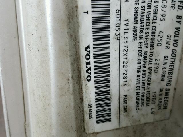 YV1LS572XT2272814 - 1996 VOLVO 850 Ağ foto 10