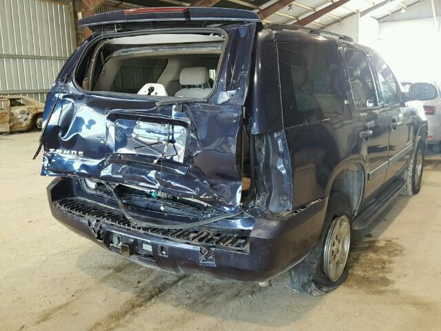 1GNFK13067R138628 - 2007 CHEVROLET TAHOE K150 BLUE photo 4