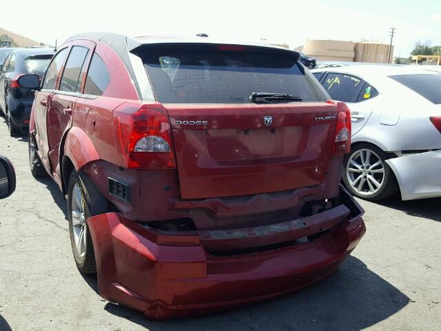 1B3CB9HB6AD592372 - 2010 DODGE CALIBER RED photo 3