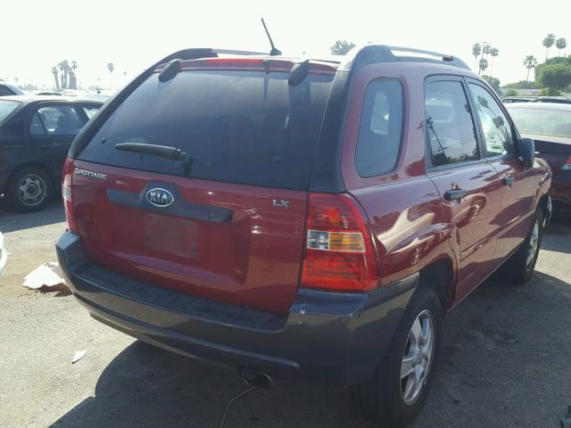 KNDJF724167264520 - 2006 KIA NEW SPORTA RED photo 4