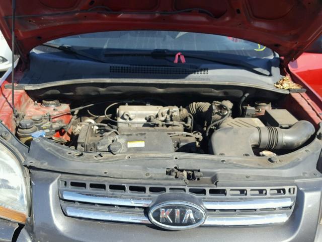 KNDJF724167264520 - 2006 KIA NEW SPORTA RED photo 7