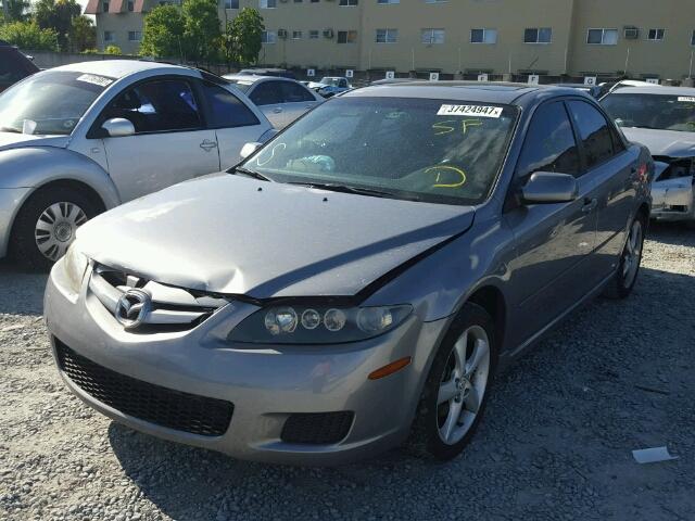 1YVHP80CX85M46754 - 2008 MAZDA MAZDA6I GRAY photo 2