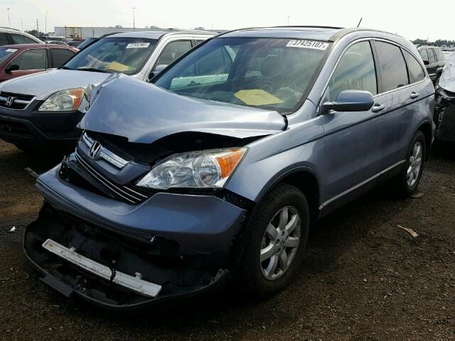 JHLRE48797C029350 - 2007 HONDA CR-V EX-L BLUE photo 2