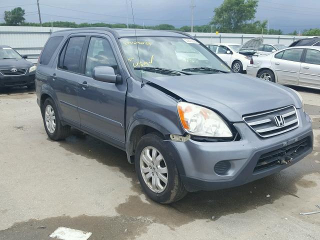 JHLRD78955C050781 - 2005 HONDA CR-V SE BLUE photo 1