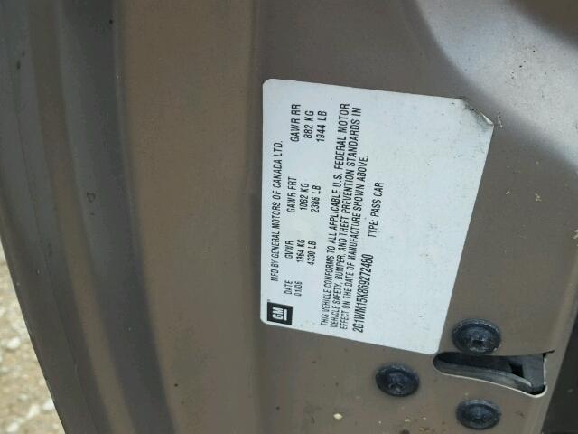 2G1WM15K869272480 - 2006 CHEVROLET MONTE CARL 棕色 照片 10